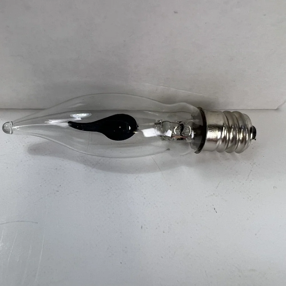 Unbranded C18 Replacement Bulbs 12 Pack Clear New Flicker Flame E12 Candelabra